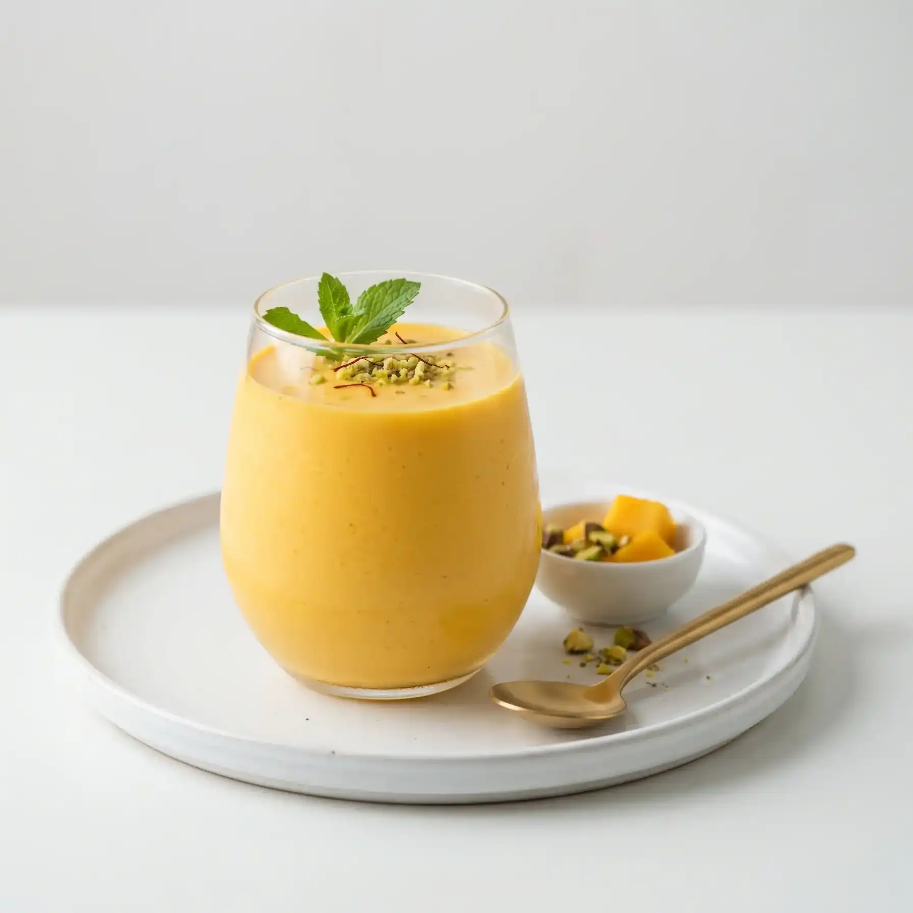 Mango Lassi — Experience the sun-drenched sweetness of ripe mangoes blended into a at Dum N Grill Frisco, Frisco